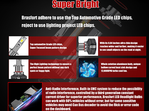 h1 headlight bulb 6000k