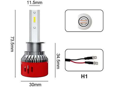 mini h1 led bulb