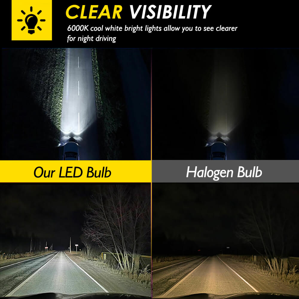 led headlights brighter than halogen